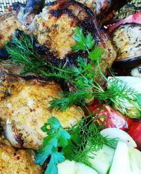 Котлета на косточке в цитрусовом маринаде