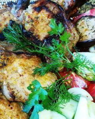 Котлета на косточке в цитрусовом маринаде