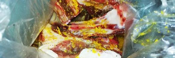 котлета на косточке в цитрусовом маринаде