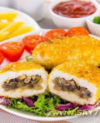 Котлеты из индейки, фаршированные грибами
