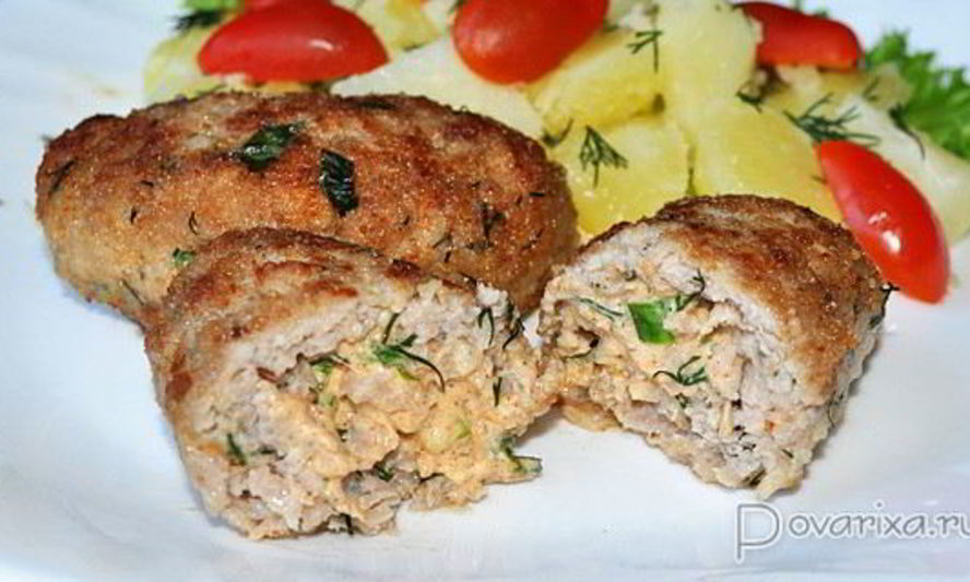 Рецепт котлет с творожным сыром