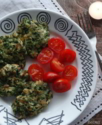 Рубленные куриные котлеты со шпинатом