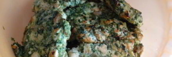 рубленные куриные котлеты со шпинатом