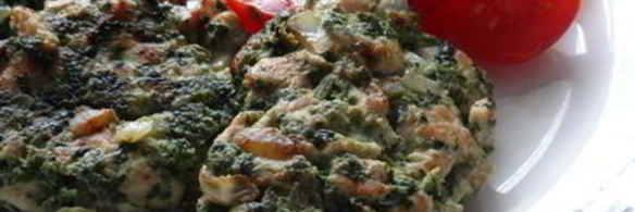 рубленные куриные котлеты со шпинатом