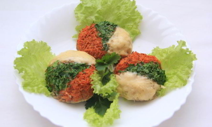 Рецепт трехцветных котлет в духовке