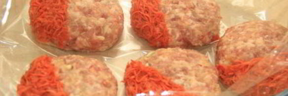 трехцветные котлеты в духовке