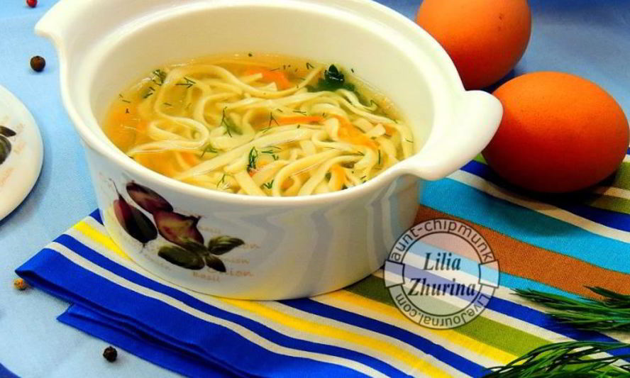 Рецепт лапши домашней на 1 яйце