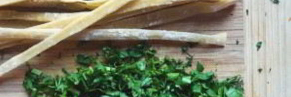 лапша куриная с грибами и тимьяном