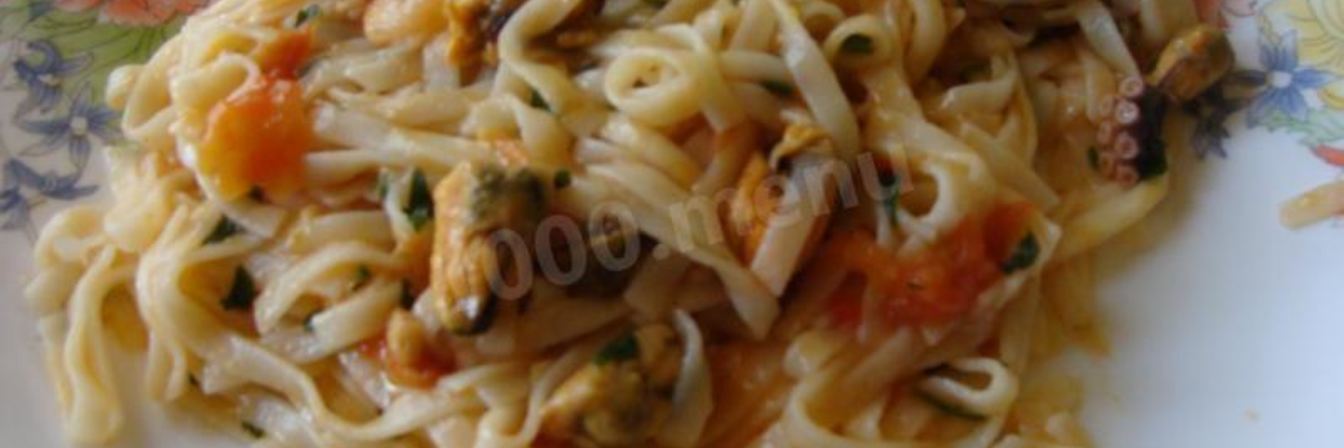 Лапша с морепродуктами