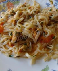 Лапша с морепродуктами