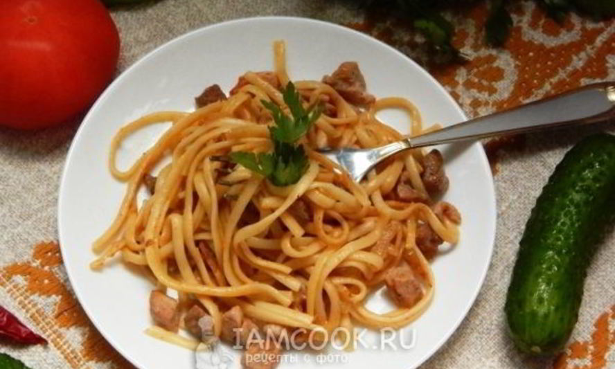 Рецепт лапши с мясом