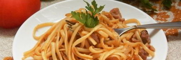 лапша с мясом
