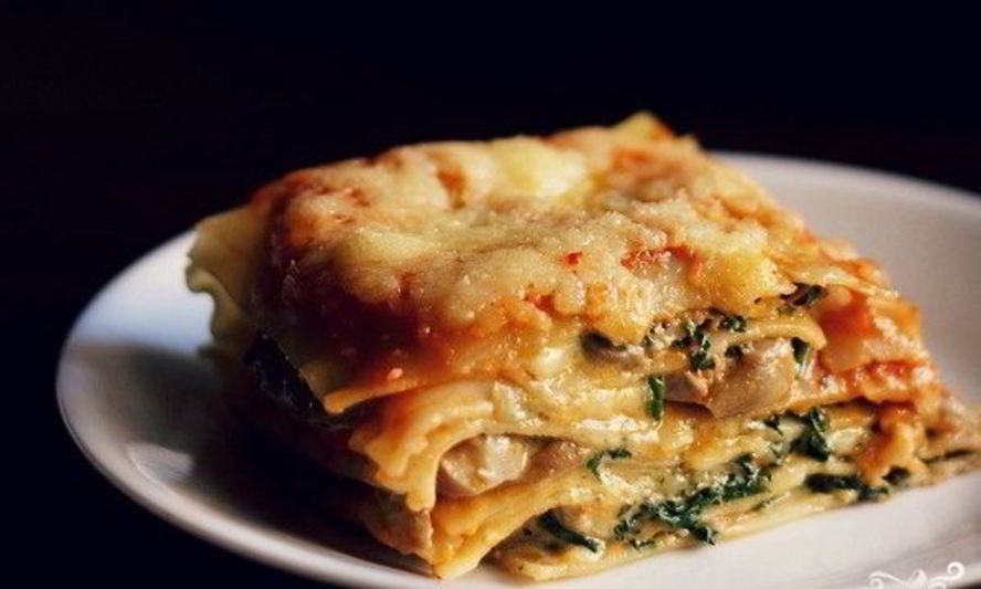 Рецепт грибной лазанья