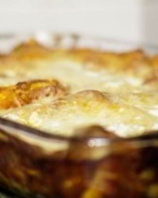 Лазанья из пельменей