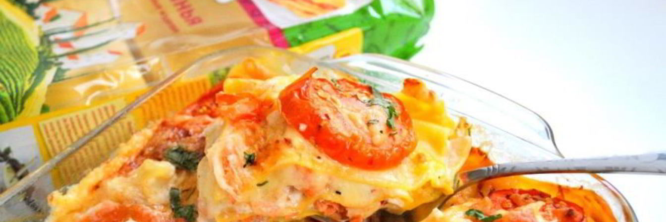 Лазанья с форелью