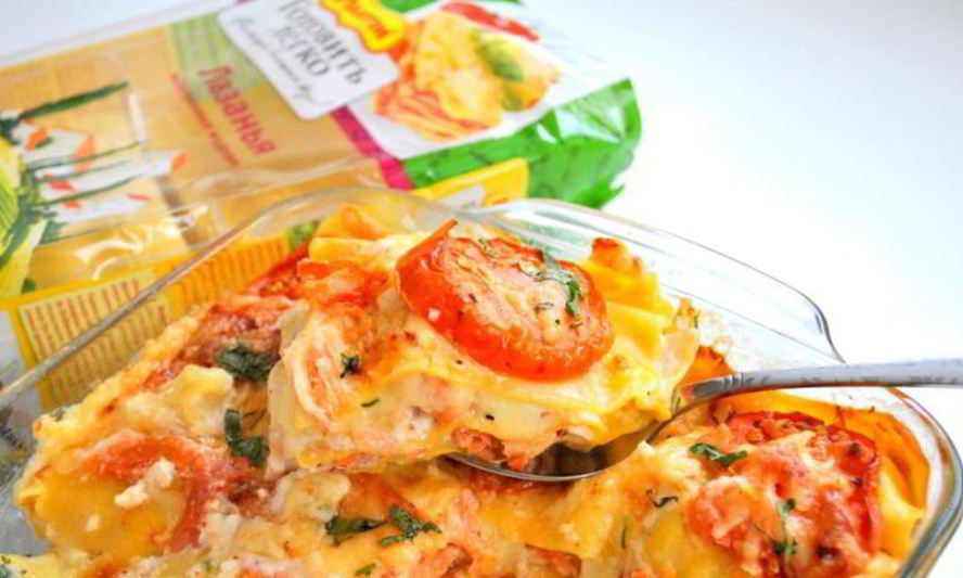 Рецепт лазаний с форелью