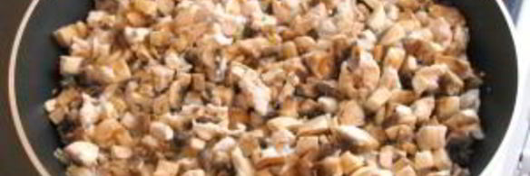 лазанья с грибами и куриным филе