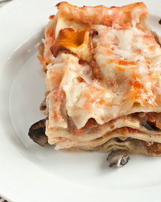 Лазанья с грибами