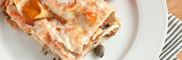 лазанья с грибами