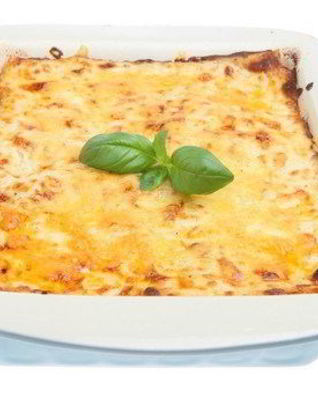 Лазанья с курицей, белыми грибами, грюйером и белым вином