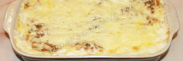 лазанья с курицей и грибами