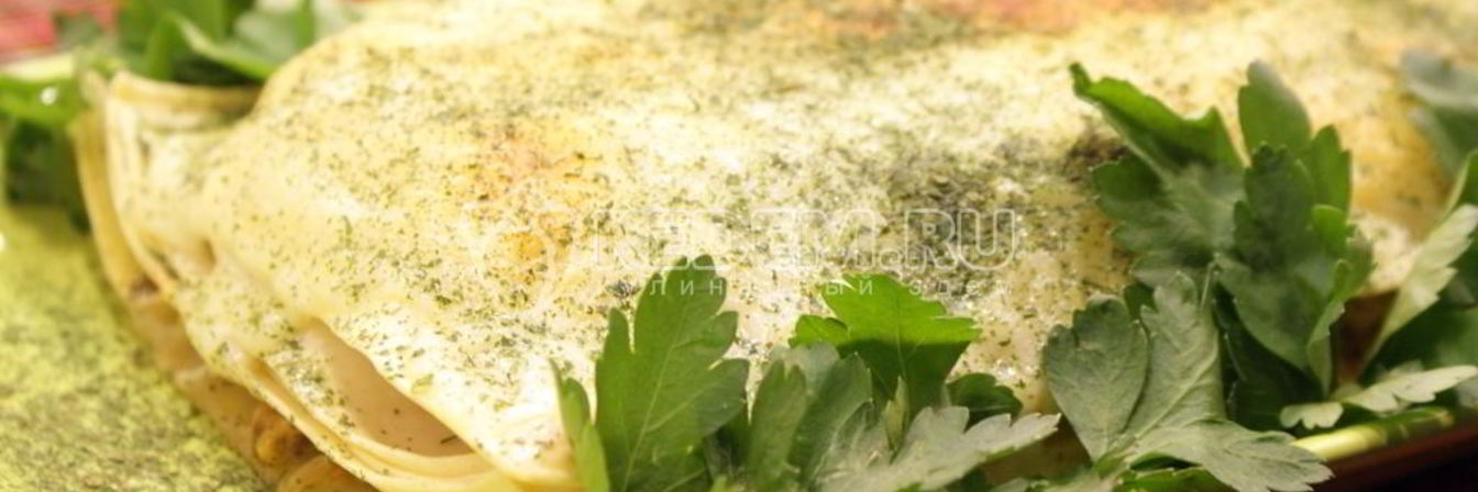 Лазанья с минтаем