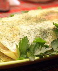 Лазанья с минтаем