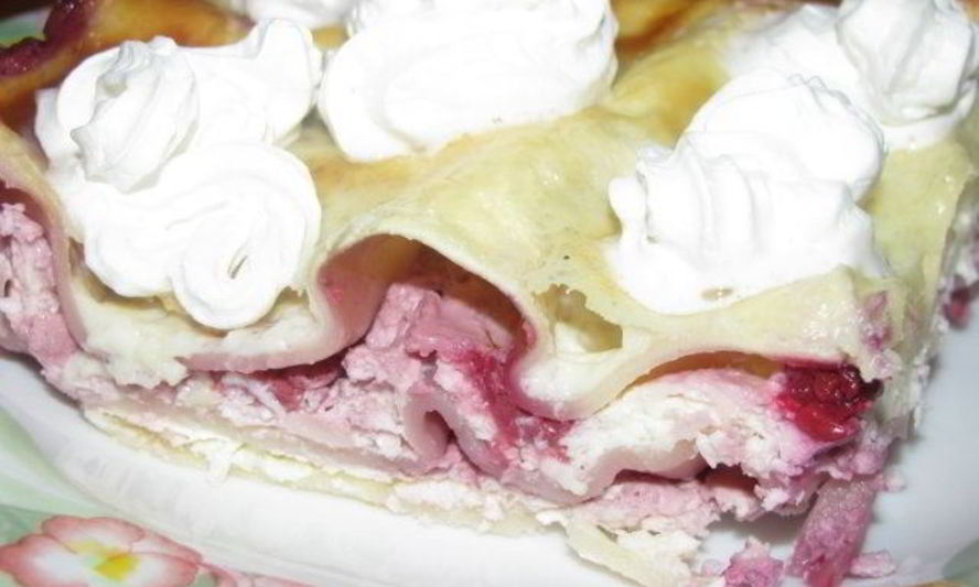 Рецепт лазаний с творогом и ягодами