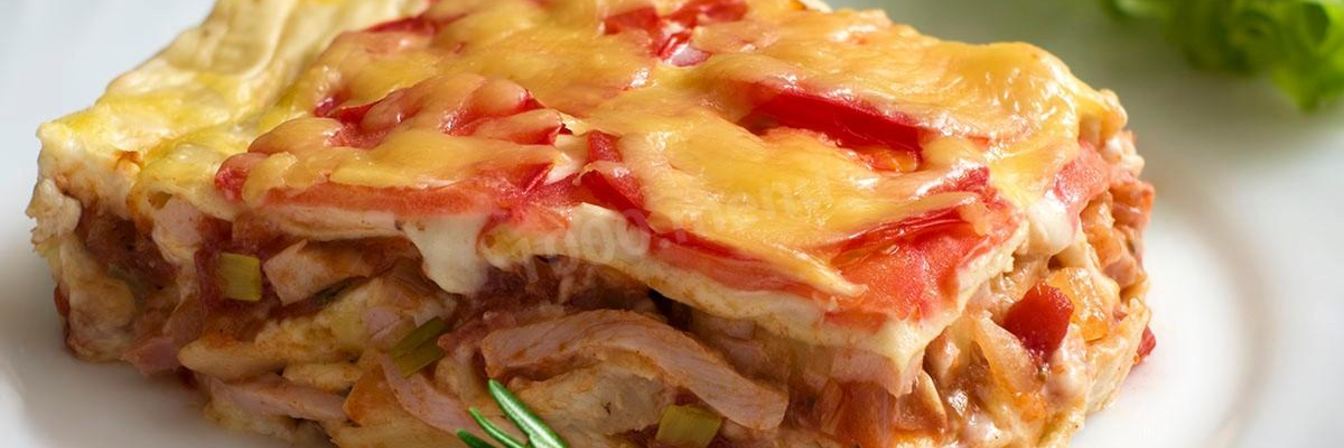 Лазанья с ветчиной