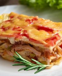 Лазанья с ветчиной