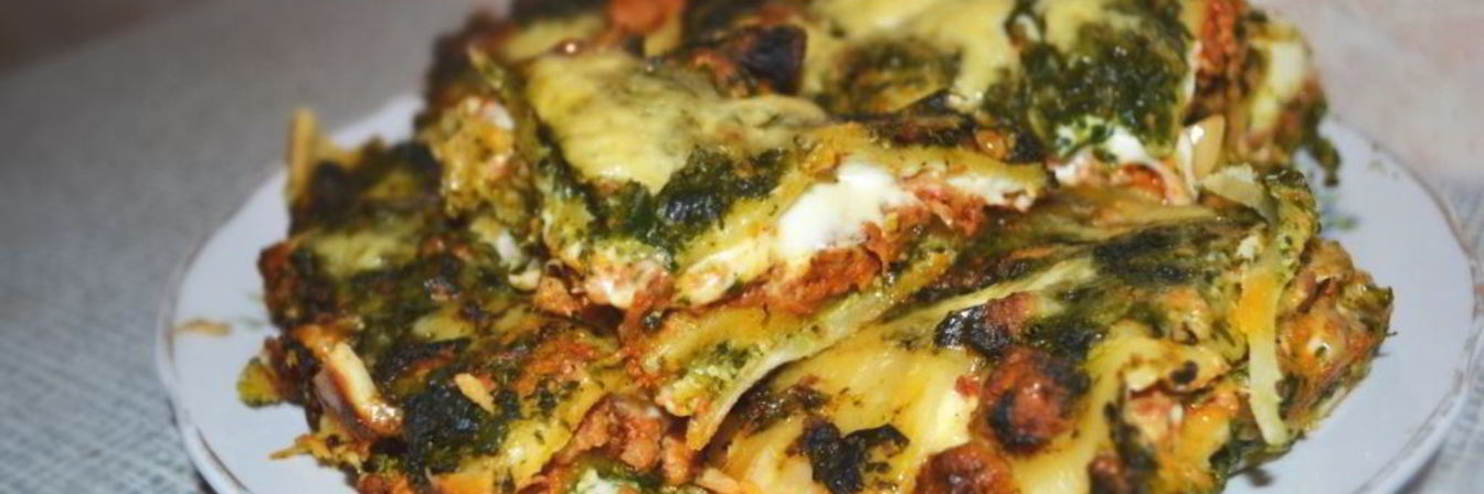 Лазанья со шпинатом