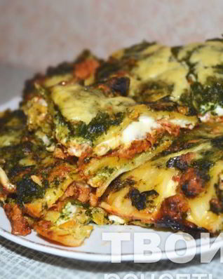 Лазанья со шпинатом
