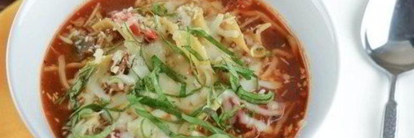 Лазанья-суп с мясным фаршем