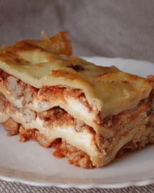 Мясная лазанья с баклажаном