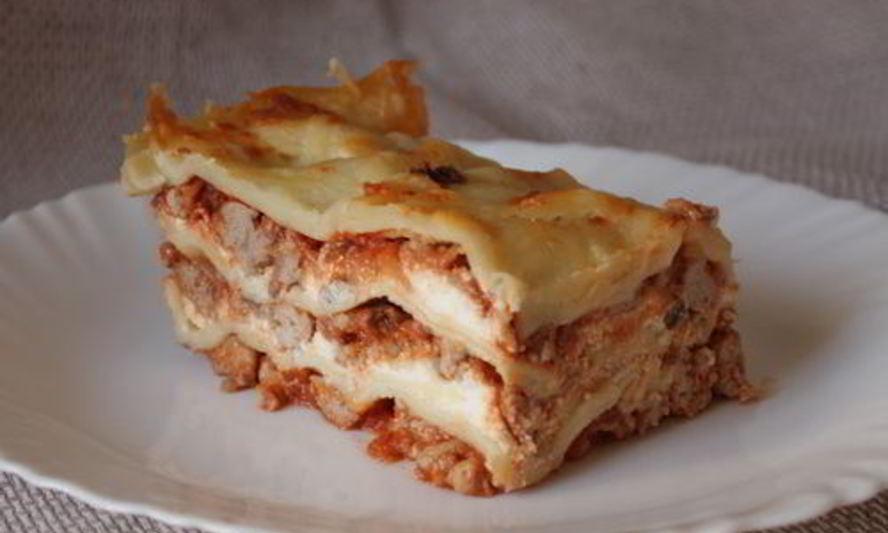 Рецепт мясной лазанья с баклажаном