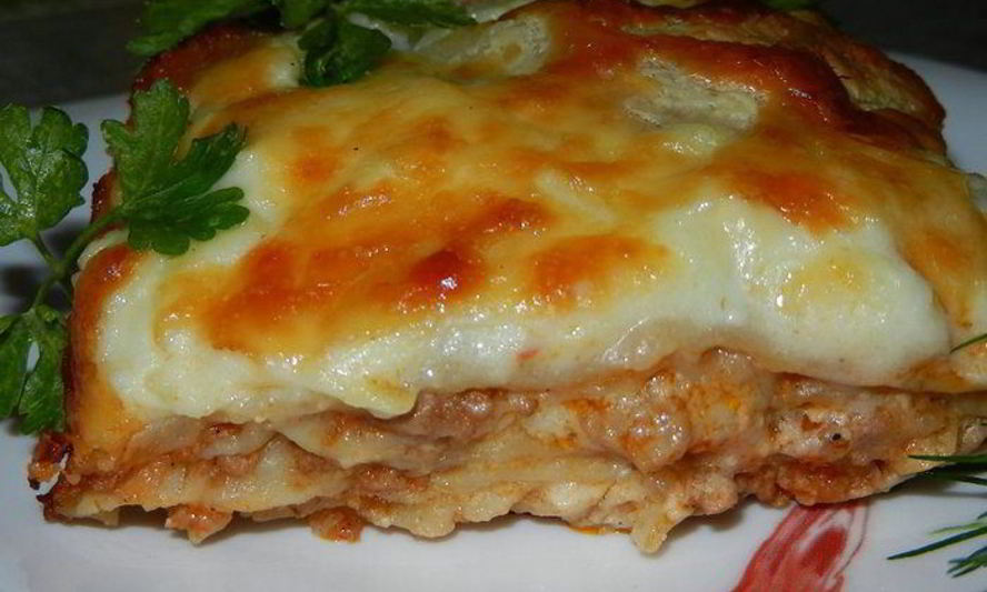 Рецепт сочной мясной лазанья