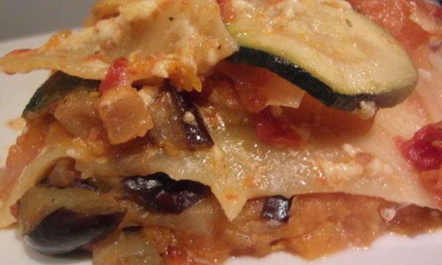 Рецепт запеченной овощной лазанья с соусом бешамель