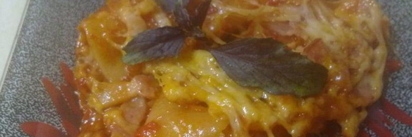 Каннелони с помидорами и сыром