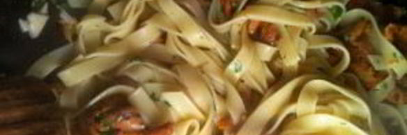 лисички со спагетти по-итальянски