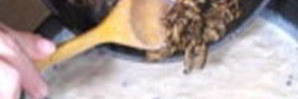 макароны-гнезда с грибным соусом