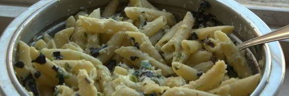 макароны пенне с яичным соусом