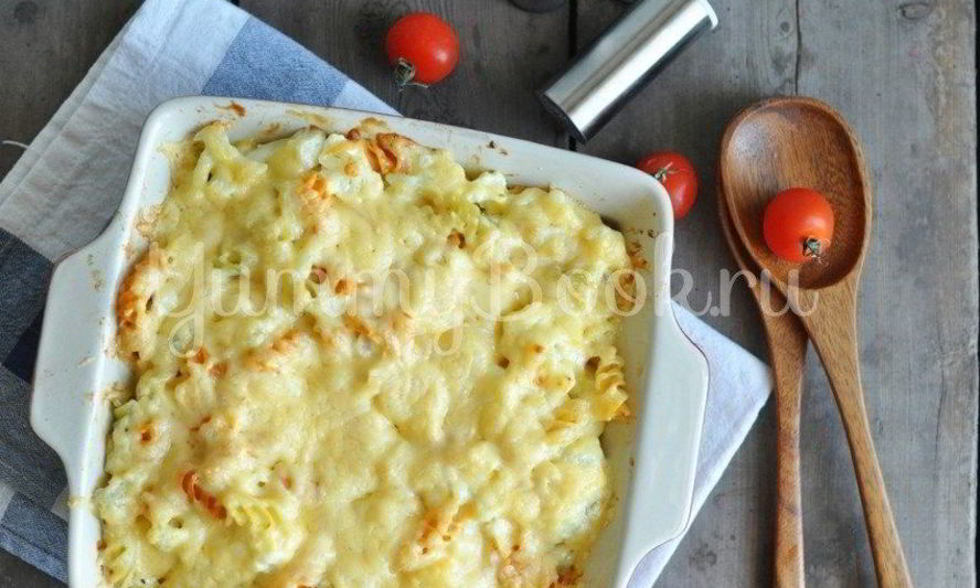 Рецепт макарон с сыром и цветной капустой