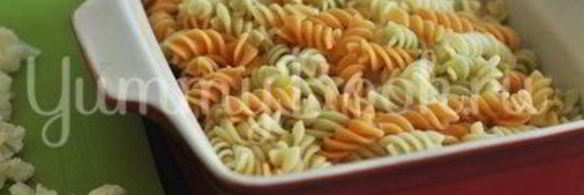 макароны с сыром и цветной капустой