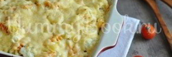 макароны с сыром и цветной капустой