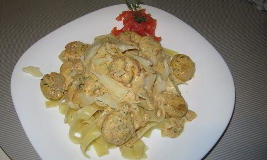 Рецепт пасты с гребешками