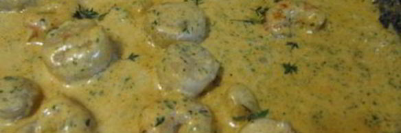 паста с гребешками