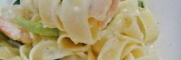 паста с креветками и брокколи