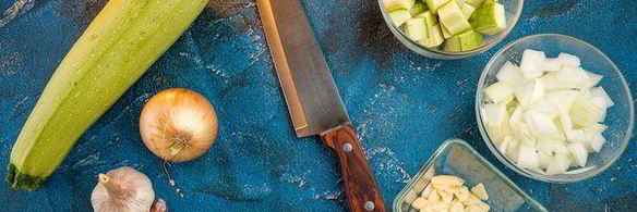 паста с креветками и кабачками