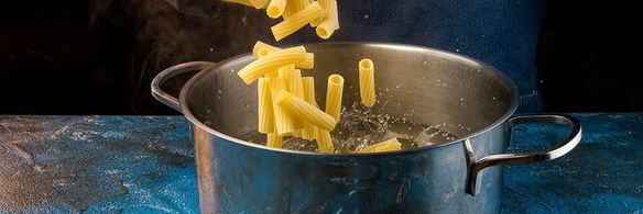 паста с креветками и кабачками