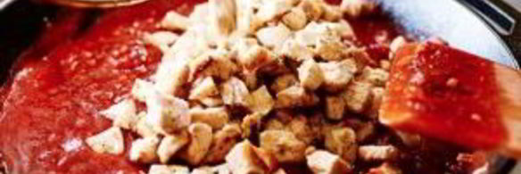 паста с моцареллой и курицей